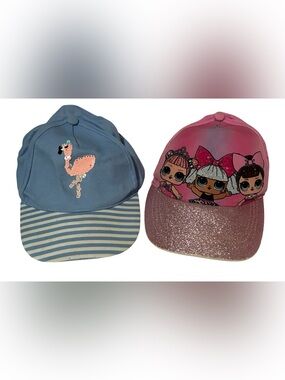 GIRL’S BALL HAT BUNDLE LOL SUPRISE FLAMINGO SEQUINS SUMMER HATS